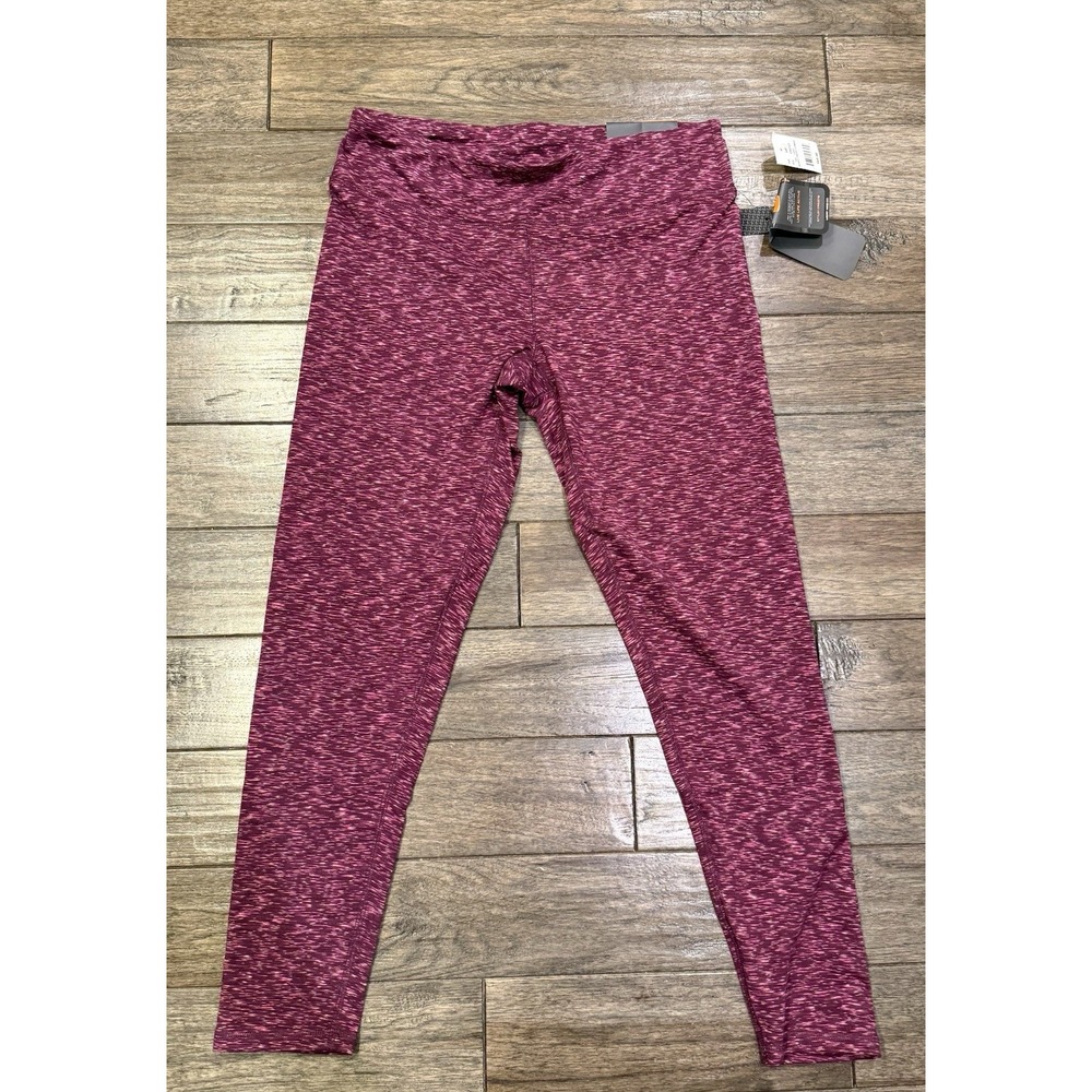 RBX Active Leggings Women Large Berry Crush Space Dye Full Length CR6378CY